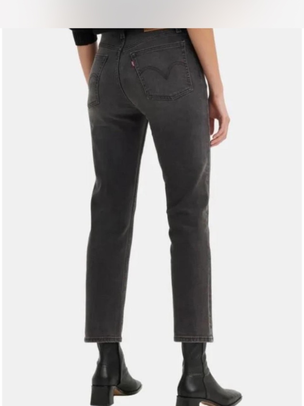 Levi’s Wedgie Straight Black Jeans High Rise Button Fly Vintage Style